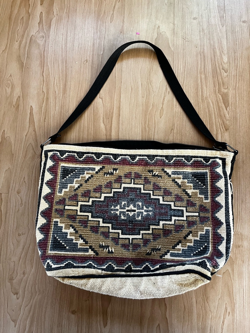 Aztec southwestern western geometric boho canvas tote purse
